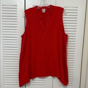 Chico's Vibrant Red Sleeveless Tank Top